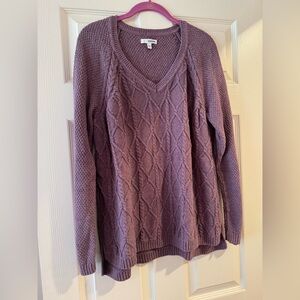 V-Neck Cable Knit sweater